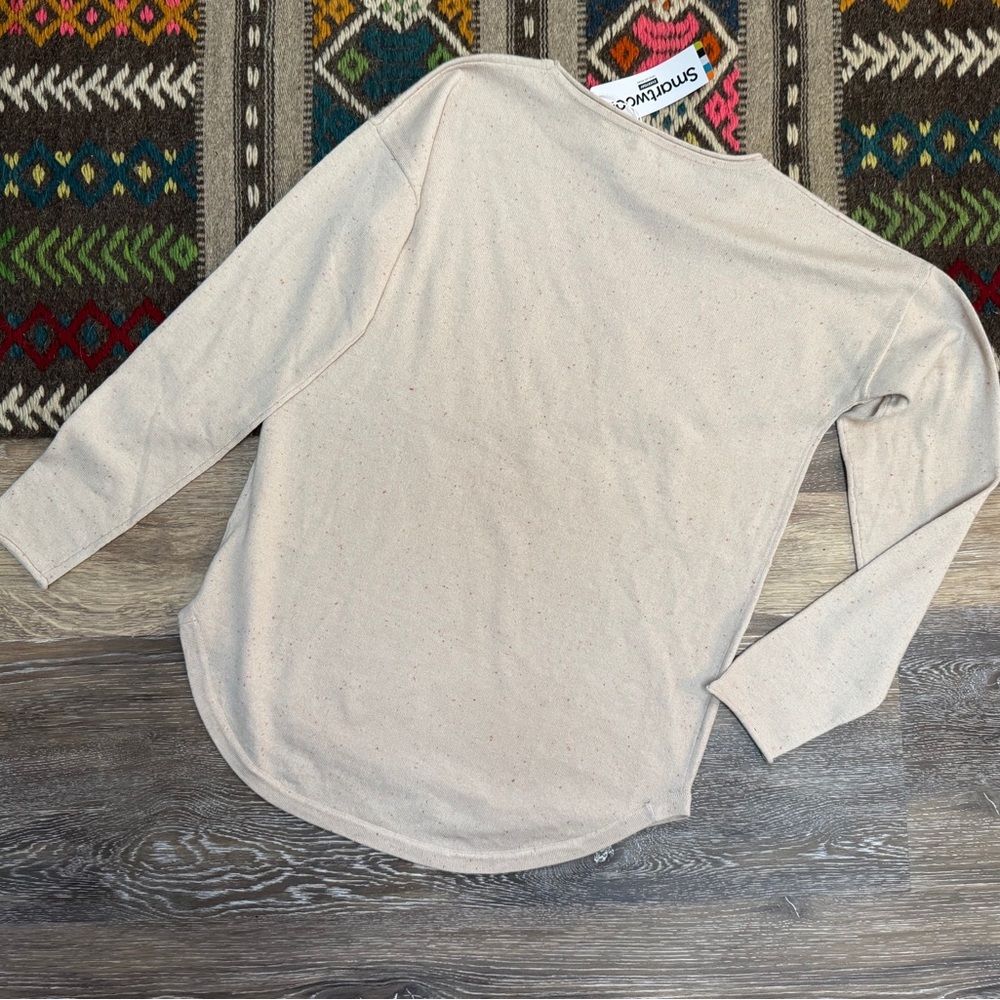 Smartwool Shadow Pine Lightweight Merino Blend Sweater Size S Cream NEW w/ TAGS - Picture 12 of 13